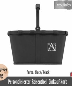 Personalisierter Einkaufskorb Reisenthel • Mit Monogramm oder Namen bestickt • Geschenk für Sie