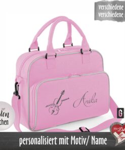 Notentasche mit Name | Personalisierte Tasche mit Seitenfach für den Musikunterricht