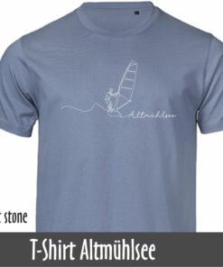 T-Shirt mit minimalistischem Altmühlsee Motiv