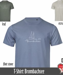 T-Shirt mit minimalistischem Brombachsee Motiv