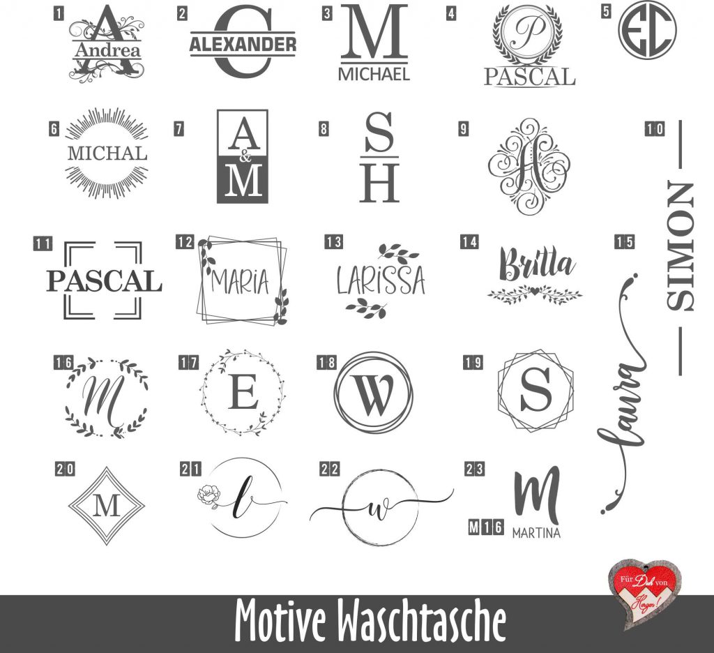 Personalisierter Kulturbeutel; Waschtasche mit Name; Kosmetiktasche mit